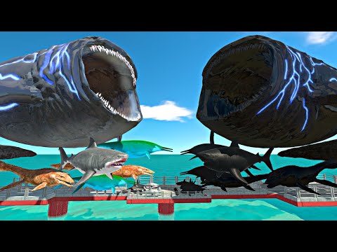 Sea Monsters Bridge Challenge | Shadow Itself vs Aquatics - Animal Revolt Battle Simulator
