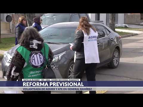 Natalia Álvarez - Volanteada en Ramírez en contra de la Reforma Previsional