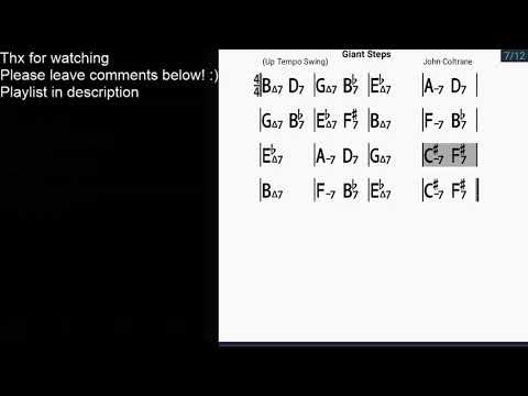 John Coltrane Giant Steps 180bpm  slow Backing Track