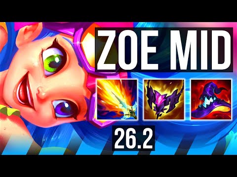ZOE vs YASUO (MID) | Good KDA: 21/1/9, 45K damage | EUW Challenger | 26.2