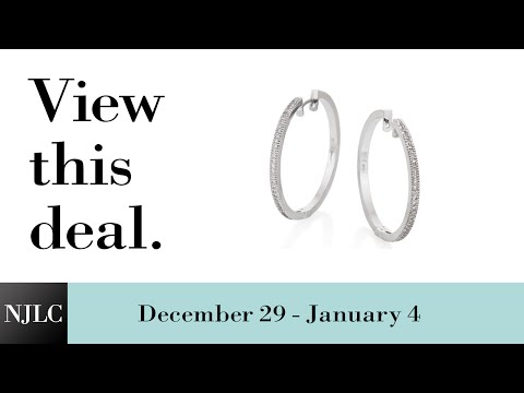 Deal of the Week: White Gold Diamond Hoop Earrings