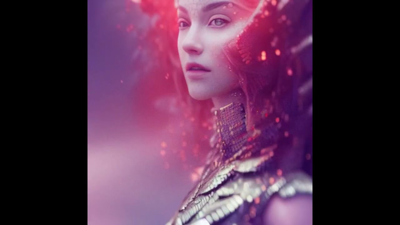 Woman wearing Dragonscale Armor - AI Generated