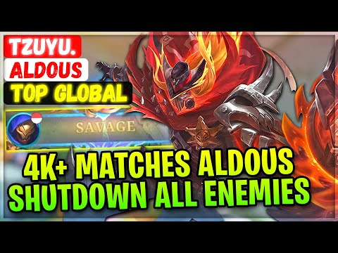 SAVAGE!! 4k+ Matches Aldous Shutdown All Enemies! [ Top 4 Global Aldous ] Tzuyu. - Mobile Legends
