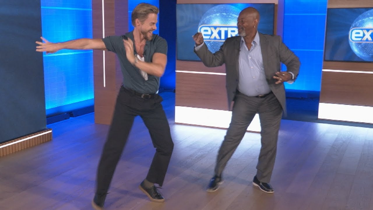Watch Derek Hough’s ‘Extra’ Special SURPRISE from His First Dance Teacher!