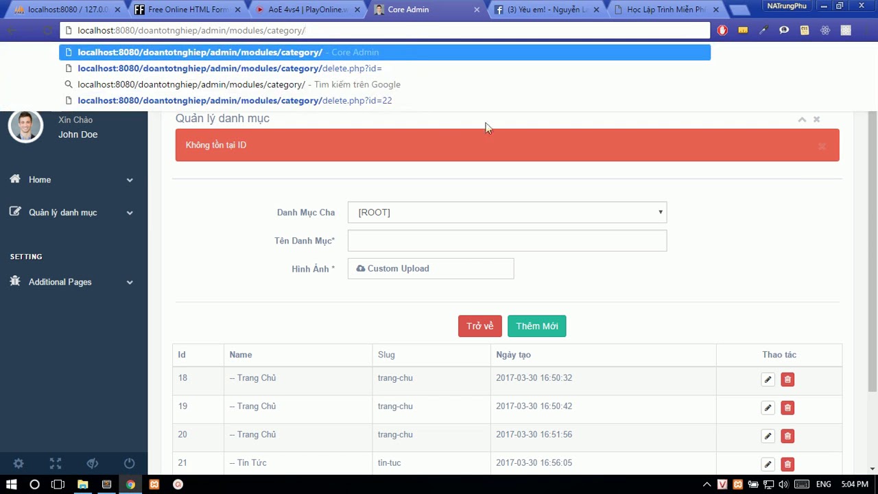 [Codethue.net]  - Code thuê đồ án - Cập nhật danh mục đồ án