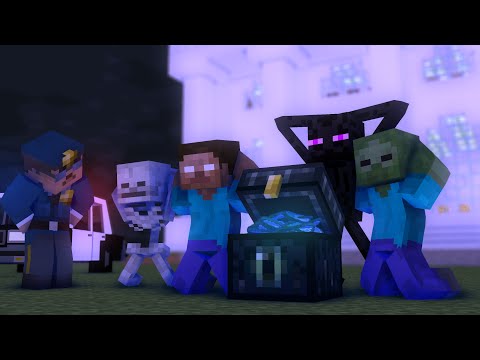 Monster School: Bank Robbery - Minecraft Animation