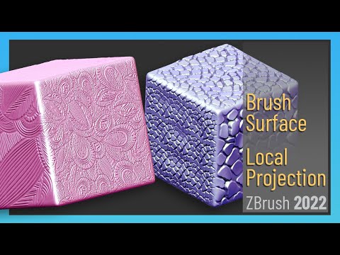 ZBrush 2022 - Brush Noise and Pattern Brushes - Use Local Project to create detail from any angle!