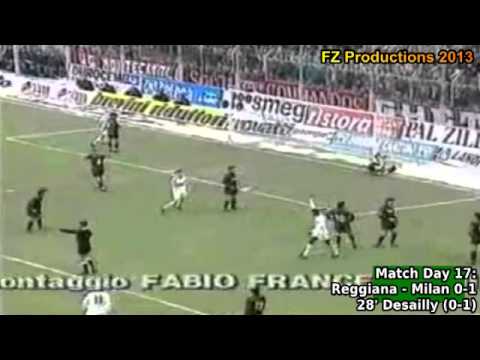 Serie A 1993-1994, day 17 Reggiana - Milan 0-1 (Desailly goal)