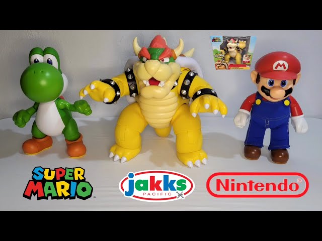 Vídeo relacionado con Nintendo Figura Gigante Big Bad Bowser 12 Pulgadas Super Mario, Muñeco Grande del Villano Clásico para Juego y Colección