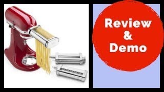 KitchenAid KSMPRA 3-Piece Pasta Roller & Cutter Attachment Set Review and Demo | Kitcheniest