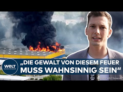EXPLOSIONEN IN HAMBURG: Lagerhalle im Hafen gerät in Brand! Trümmerteile fliegen auf die Autobahn