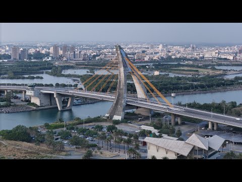 Ponte transmarina da baía Donggang Dapeng do condado de Pingtung