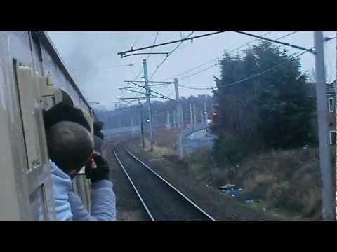 DRS Class 37's no's 37608-37609 @ Carlisle {1Z38} With Full Trash & 37218 On The Rear 09-02-2013.