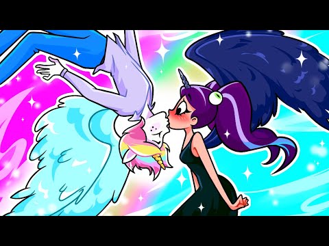 What kind of wings do you want? 🩷🖤 Light Unicorn VS Dark Unicorn || Magic Love Story by DUH