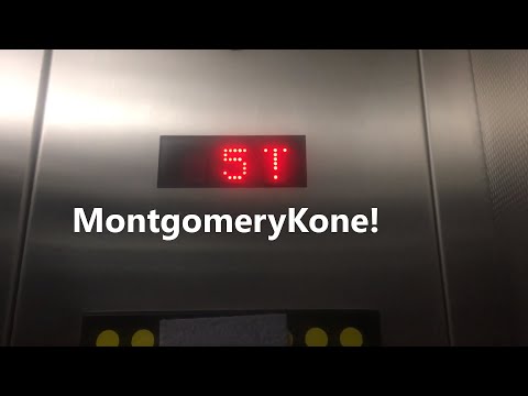 Crappy MontgomeryKONE Scenic Traction Elevators @ MartParc in Chicago IL.