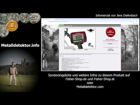 Fisher F44 Metalldetektor - sehr beliebte Metallsonde für Schatzsucher | www.Metalldetektor.info