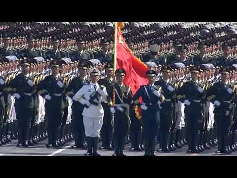02 足に乗った軍のファランクス【中国の国慶節・中国軍のパレード2009 (02 Military Phalanxes on Feet [China's National Day, Chinese Military Parade 2009])