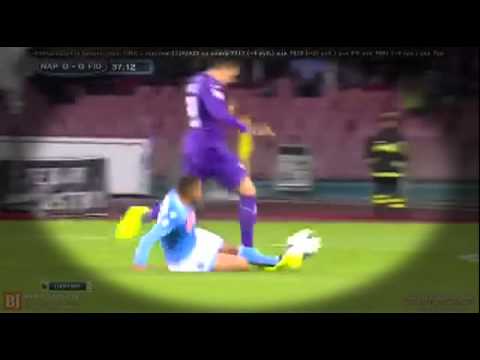 Napoli Fiorentina - espulsione  Faouzi Ghoulam