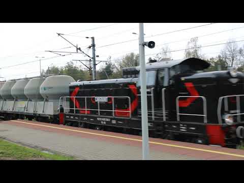 Odjazd IC "Doker" & SM42 z "puderniczkami" w Zawierciu