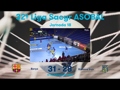 32ª Liga Sacyr ASOBAL J18: Barça - Bidasoa Irun 31-28