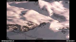 preview picture of video 'Ski Arlberg Lech webcam time lapse 2010-2011'