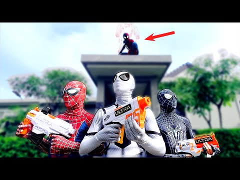 TEAM SPIDER-MAN vs ALIEN SUPERHERO | MANSION BATTLE ( Parkour , Swimming , Fighting Bad Guy )