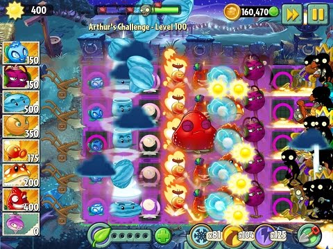 Plants vs Zombies 2 Arthur's Challenge Epic Hack - Level 100 Celebration feat. Electric Blueberry