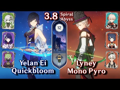 C0 Lyney is MAGIC! C0 Lyney Mono Pyro & C0 Yelan Ei Quickbloom | Spiral Abyss 4.0 - Floor 12 9 Stars