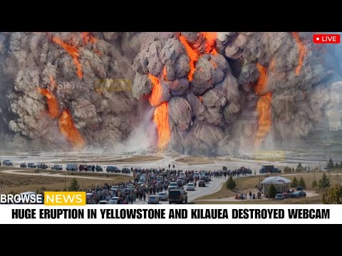 Huge Eruption in Yellowstone! Horrific Camera of Kilauea Eruption 3-layer fountain Destroys Webcam