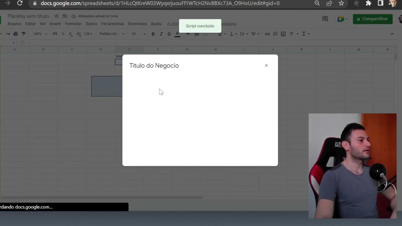 Google Sheets Avançado com HTML