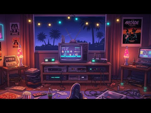Retro Cozy Night Room — 1980s Chill Synth Music