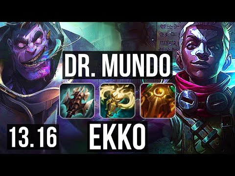 MUNDO vs EKKO (JNG) | 500+ games, 8/3/11, 900K mastery, Dominating | EUW Master | 13.16