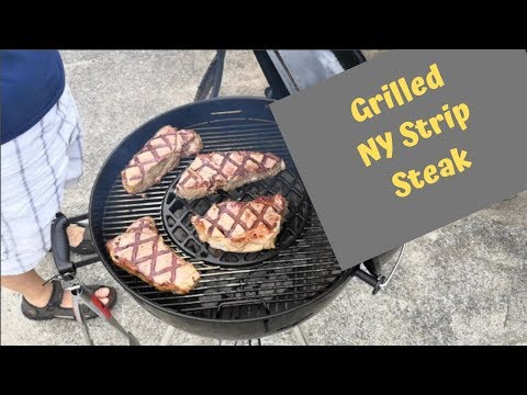 NY Strip Steak on a Weber Kettle Grill