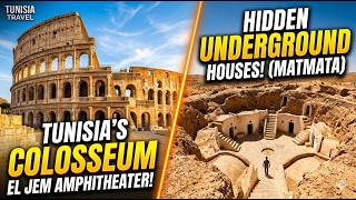 Tunisia's Roman Colosseum ''El Jem'' & exploring Hidden underground houses in Matmata!