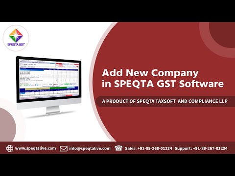 Add New Company in Speqta GST Software