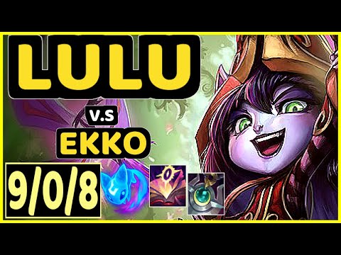 LULU vs EKKO - 9/0/8 KDA MID GAMEPLAY - EUW Ranked DIAMOND