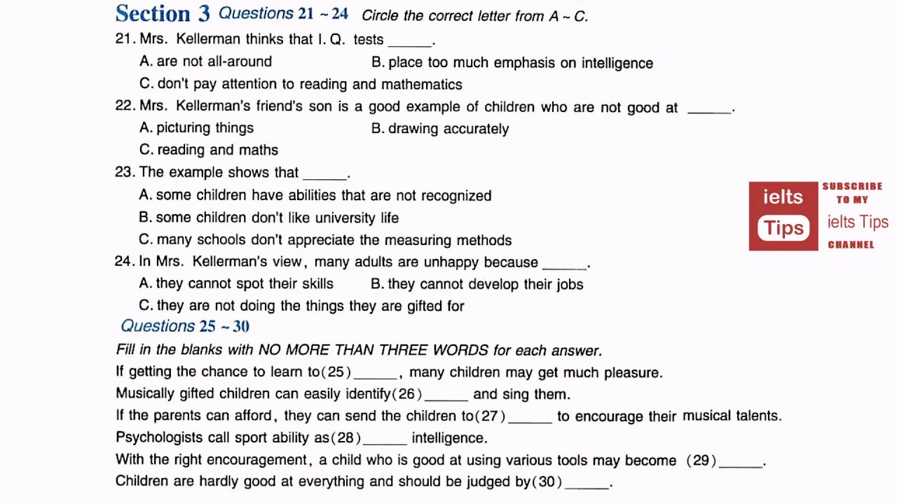 ielts listening New Real  Test 5 with answers