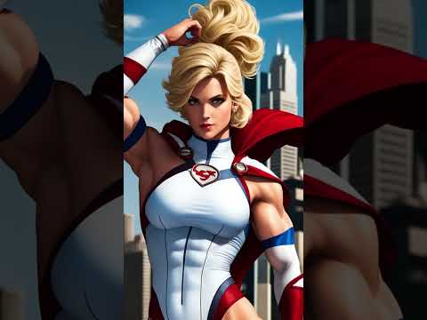 Power Girl Dc Muscle and Biceps By Ai Art #shorts #powergirl