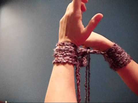 Arm Knitted Infinity Scarf