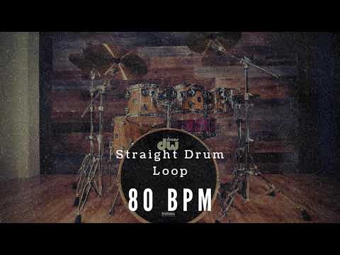 Drum Loop - Straight - 80 BPM - Groove