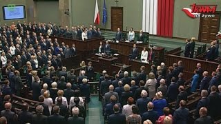 Zaprzysiężenie na prezydenta przed Zgromadzeniem Narodowym prezydenta Andrzeja Dudy