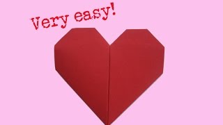Fold heart - very easy way - how to make a paper heart - folding