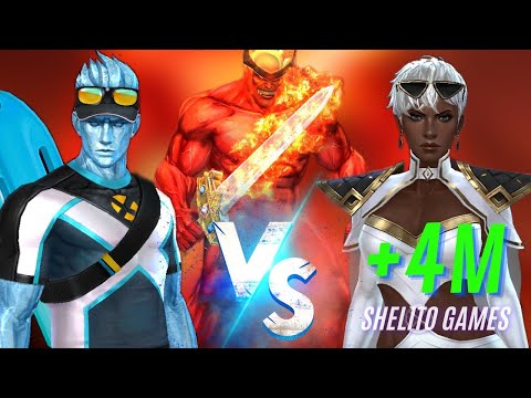 ABX LEGENDARIA - STORM T4 VS ICEMAN T3 ~ DETONANTE HÉROE MUTANTE [MARVEL Future Fight]