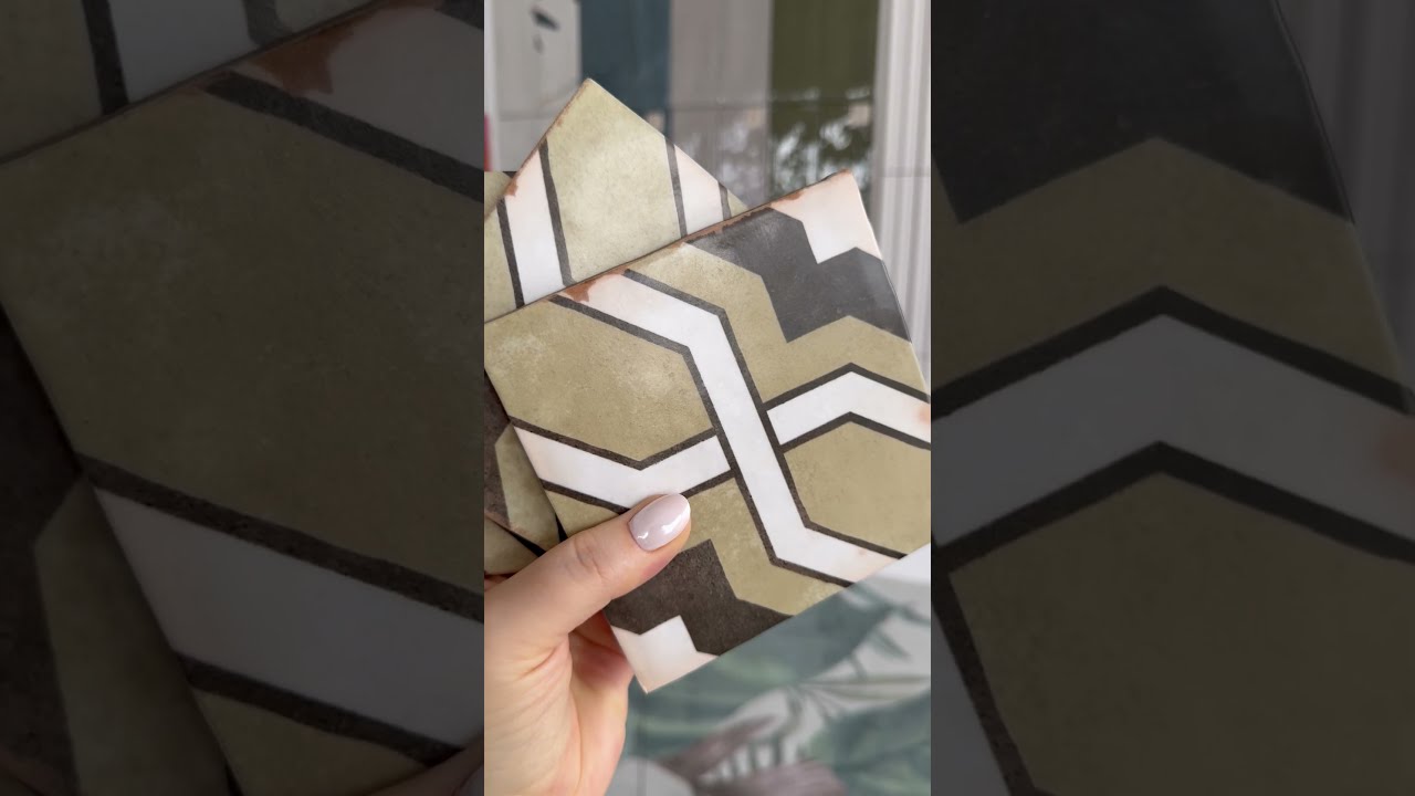 Płytki marokańskie z geometrycznym wzorem, postarzane - Harmony Casablanca Torres 12x12