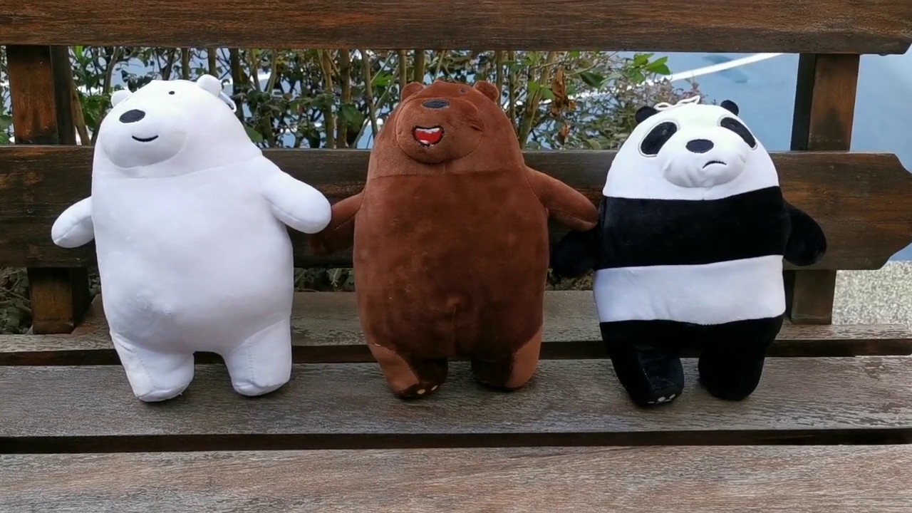 We Bare Bears Panda Grizzly Ice Bear Soft Plush Toy