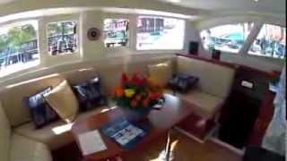 preview picture of video 'Leopard 39 Catamaran toured at Annapolis Spring Show 2012 by ABKvideo'