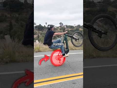 Mountain bike vs e-moto wheelie challenge 👀