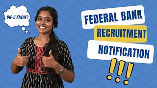 Important announcement | Federal bank officer recruitment exam 2022 | 🔔 Notification