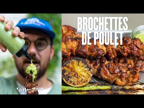 Les meilleures brochettes de poulet de votre vie !  🐔🔥💚 (BBQ + sauce aji verde)