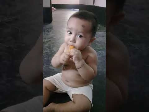 adiba's funny eating time video, Bangladeshi testy summer time fruit.